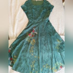 Green Floral Dress